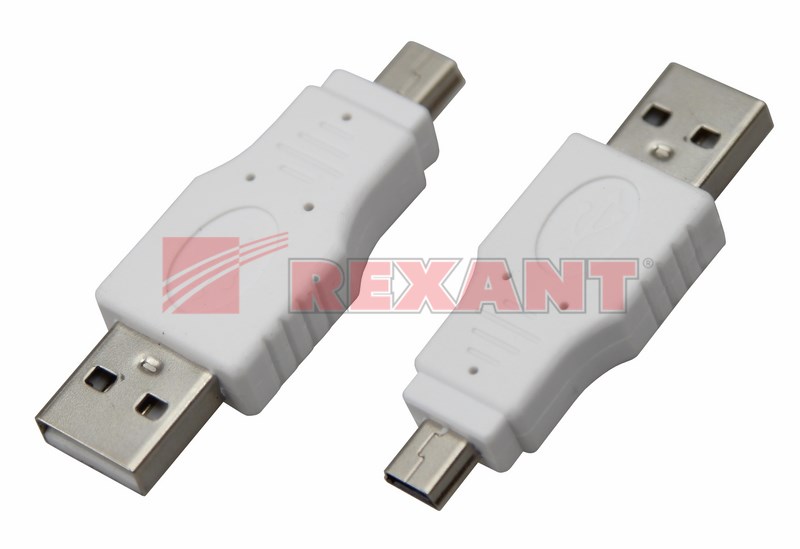 Переходник штекер USB-A (Male)-штекер miniUSB (Male) REXANT Переходник штекер USB-A (Male)-штекер miniUSB (Male) REXANT